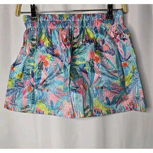 Jim Thompson Colorful Floral Mini Skirt Juniors Size Medium Silk Blend